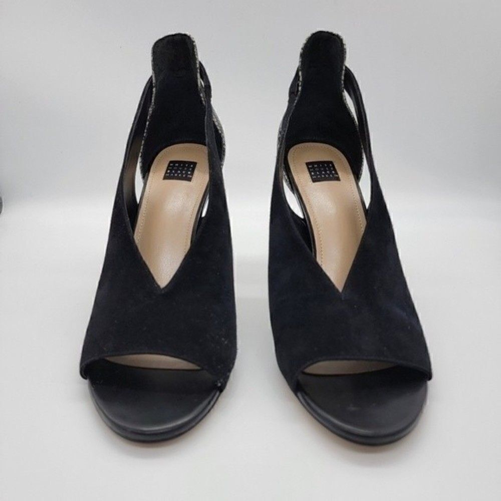 White House Black Market SUEDE & SNAKE-EMBOSSED PUMPS - Picture 10 of 11